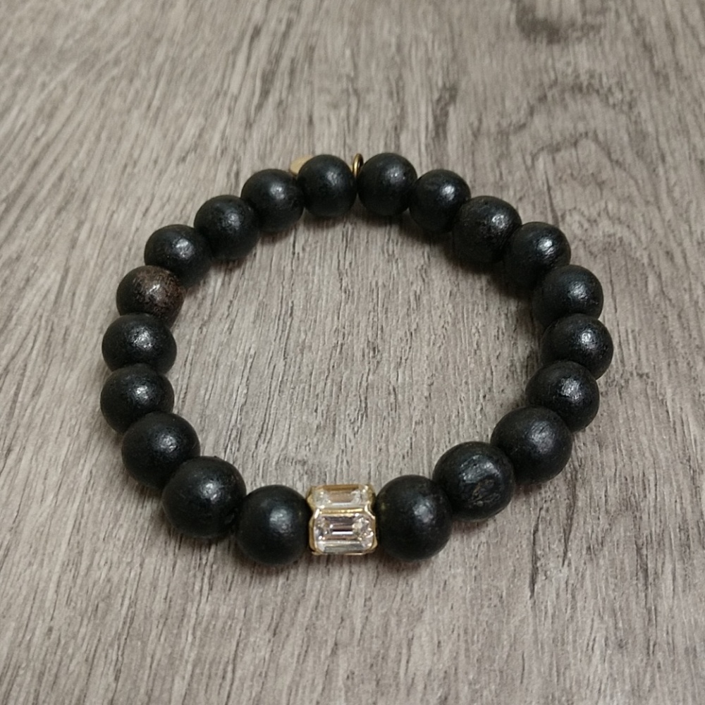 Lisa Freede Wooden Bead Stretch Bracelet